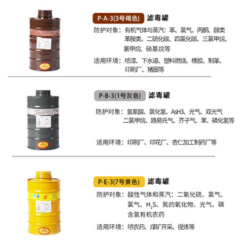 普达 防毒面具 MJ-4007全面罩配P-E-3（7号）滤毒罐 打农药煤矿开采（含0.5米导气管）