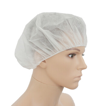 安美尚（ams）A1106一次性圆形帽无纺布头套餐饮防尘食品帽 35克 白色100只