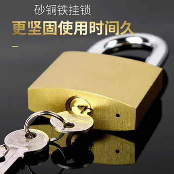 驼铃纵横 AQQJ0008 仿铜挂锁防盗锁防锈防水门锁锁头小锁子柜子抽屉箱锁 32#十字