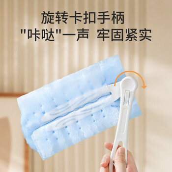 美丽雅静电除尘掸鸡毛掸子不易掉毛汽车扫灰吸灰家用1手柄+10替换装