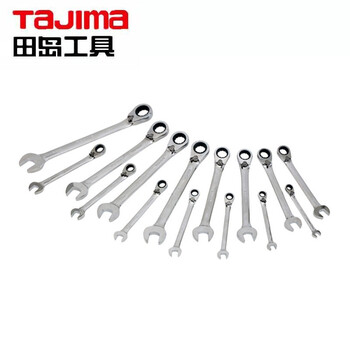 田岛（TAJIMA）1402-0808 双向棘开两用扳手72齿棘轮扳手正反切换快扳 10mm
