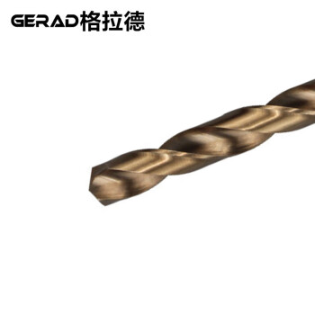 格拉德（GERAD）G111109 高速钢含钴HSS-CO直柄麻花钻头M35钴钻10.9mm (2支装) 不锈钢打孔钻头