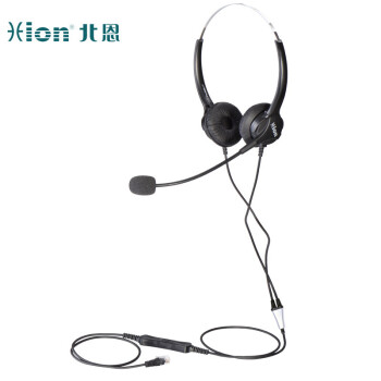 北恩（HION）FOR600D 头戴式双耳话务耳机/呼叫中心客服电销耳麦/在线教育培训/坐席电脑耳机-水晶头(B4)