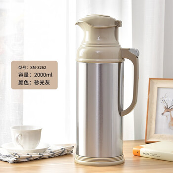 清水(SHIMIZU) 不锈钢热水瓶玻璃内胆保温壶水瓶茶瓶家用老式保温瓶暖瓶SM-3262 SM-3262-200 2L 3.2l
