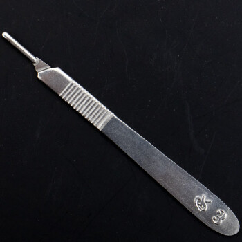 海斯迪克 不锈钢手术刀柄3号刻刀解剖刀柄手机贴膜修边工具 3#通用刀柄（2个起售）