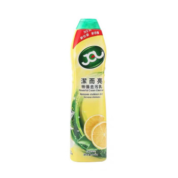 洁而亮潔而亮 柠檬香600g*2瓶清洁乳 多功能瓷砖厨房台面去污ZHLA-9038