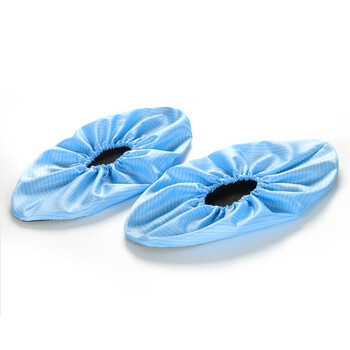 星工（XINGGONG）防静电防尘鞋套 无尘室脚套 软底点胶防滑可水洗 10付