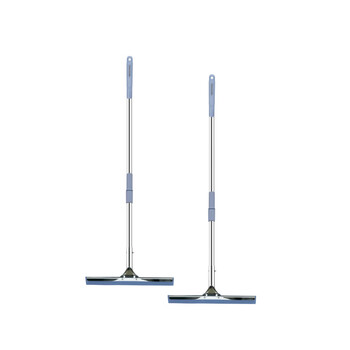 亿丽佳 不锈钢商用地刮推水器体育馆酒店大厅停车场地板路面刮水器2节22对接杆（优乐美45cm） 5件/组