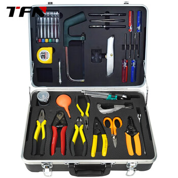 TFN TG2 光缆光纤施工工具箱 光纤熔接机配套用 光纤接续 光纤抢修工具箱 26件套