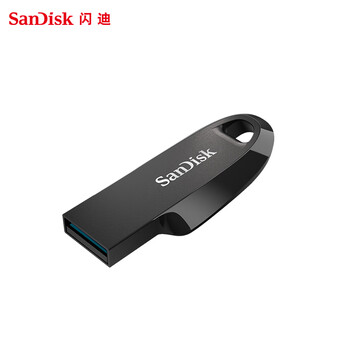 闪迪（SanDisk）64GB USB3.2 U盘 CZ550黑色 安全加密 数据恢复 学习办公电脑车载 小巧便携 高速大容量优盘