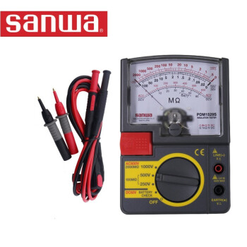sanwa PDM1529S 指针式绝缘电阻测试仪低压250V/500V/1000V三档位 1年维保