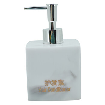 兰诗（LAUTEE）DB7044 酒店洗手液分装瓶皂液器按压乳液空瓶 白仿大理石护手霜瓶400ml