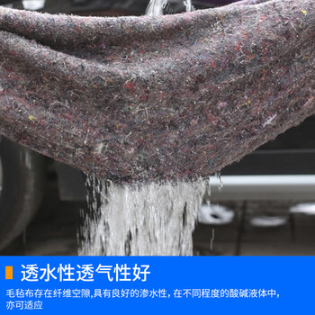 海斯迪克 HK-544 土工布毛毡 工程养护毯 保湿黑心防水草寒保温棉被 包装大棚保温 宽1m长40m400g
