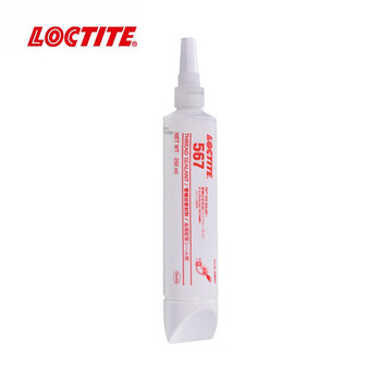 乐泰/loctite 567 管螺纹密封强力胶 NSF认证低强度高粘度锥形螺纹粗螺牙配件锁固膏状胶水米白色 250ml 1支