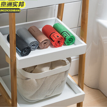  京洲实邦 绿色厨余垃圾5卷150只 印字连卷加厚平口环保分类垃圾袋45*55cm JZSB-1024