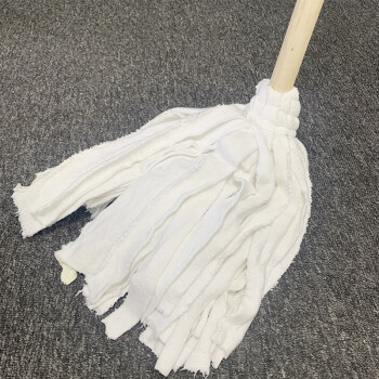 庄太太 酒店物业保洁老式木杆墩布吸水毛巾布条拖把
