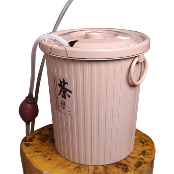 益美得 FW1380 茶渣桶倒茶叶茶桶塑料茶台废水桶小过滤垃圾筒茶水桶  大号咖啡色