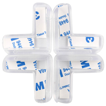 金诗洛 KSL122 透明防撞护角 安全防护桌角套 加厚防撞条 防磕碰护角 包角包边护角 L形款10个