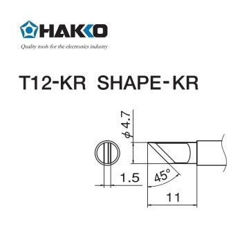 日本白光（HAKKO）FX951 专用焊嘴 T12系列焊嘴 刀型 T12-KR（消耗品类不涉及维保）