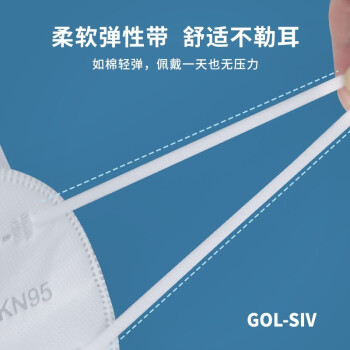 胜丽Gol-SIV M9501V耳戴式自吸过滤式带呼吸阀防护口罩50只装