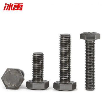 冰禹 BY-1103 4.8级碳钢六角螺栓 全部螺纹全牙 本色 M16M18M20M24M27M30 GB30 M22×85(P2.5) 5个