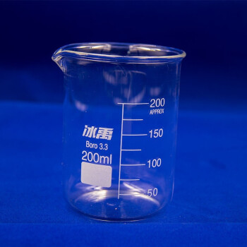 冰禹 BY-2428 化学实验器材25ml-1000ml烧杯 耐高温可加热实验室透明玻璃烧杯套装 8个烧杯+4个玻璃棒