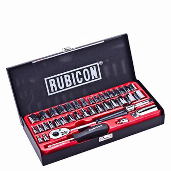 罗宾汉（RUBICON）套筒扳手1/4棘轮扳手3/8火花塞套筒RGS-039快速扳手 多用途套筒套装 39件套
