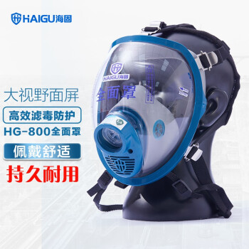 海固（HAI GU） HG-800 硅胶防尘全面具（不含过滤件）颜色随机发货 宝蓝色/灰色 1个
