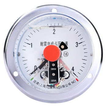 匡建仪表（CONJANT）YTNXC-100ZT 耐震电接点压力表磁助式 30VA充油抗振 0-4mpa 轴向 
