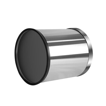 庄太太【圆形10L不锈钢单层】酒店客房不锈钢圆形小号无盖阻燃厕所垃圾桶