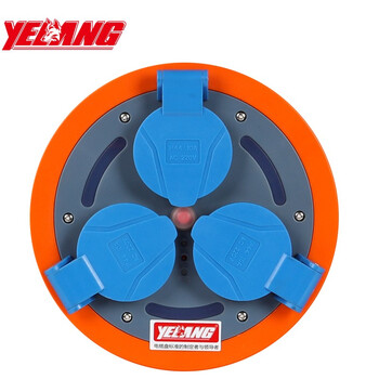 野狼 yelang 卷线盘移动工业插排电线盘线滚子50米接线盘防雷防涌插排3*2.5 YL-S32MS-1050