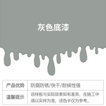 千居美 醇酸调和漆 磁漆金属防锈漆防腐防水油漆【企业采购 上市工厂直发】10KG 灰色底漆