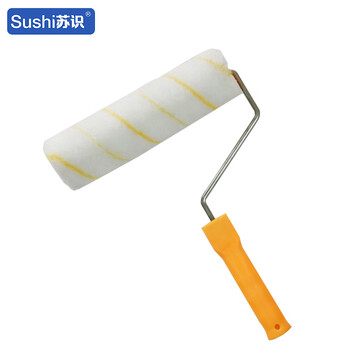 苏识 QJ0066 滚筒刷无死角滚刷乳胶漆小滚筒涂料滚筒 9寸内墙热熔单黄条滚筒刷 一把