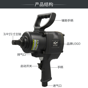 高宝（KOPO）高宝3/4寸 气动扳手大扭力风动扳机工业级小风炮汽修工具风扳  KP-520 (3/4寸) KP-520 其他 3 