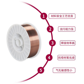 金桥焊材碳钢气保焊丝JQ·MG50-6实芯焊丝白盘焊丝1.0mm20Kg/箱