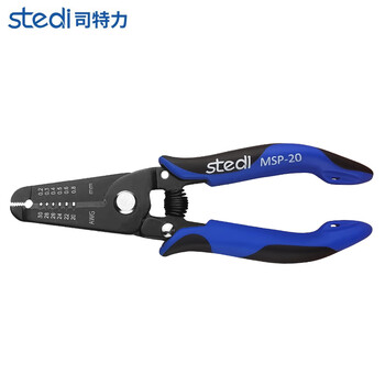 司特力 stedi电工剥线钳进口工业级电缆剥线钳平方0.2~0.8mm²多功能电工剥皮器MSP-20精密剥线钳