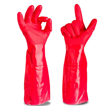 东亚 802F-40防寒保暖pvc清洁手套 洗衣洗车洗碗防水耐磨耐油防护 T定做 2副