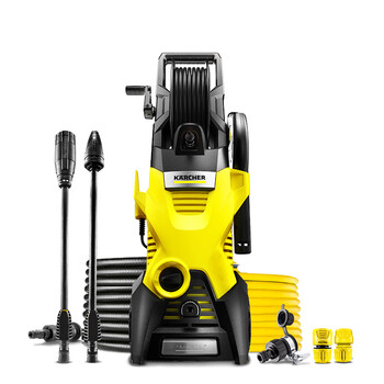 KARCHER德国卡赫 高压清洗机洗车机 220V IPX5级防水洗车水枪 卷轴收纳K3HR