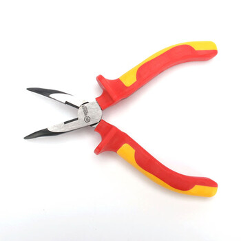 宝合(booher)双色绝缘弯嘴钳8"