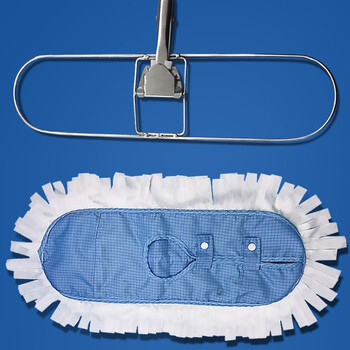 者也 洁净拖布 1个 蓝色超细纤维防静电无尘不掉屑GMP工厂车间 45x17cm