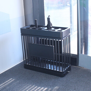 迪恩斯（DEANS）雨伞架酒店大堂高档商用雨伞收纳放伞架售楼部雨伞放置架公司银行雨伞存放架 J-53黑色烤漆