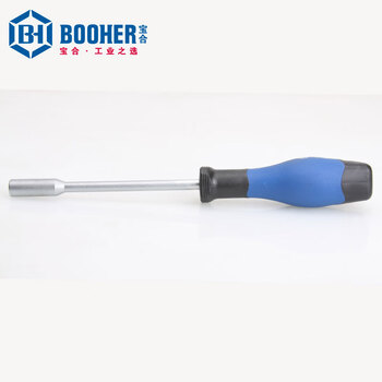 宝合(BOOHER)双色柄带孔螺帽螺丝批13x125MM