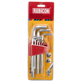 罗宾汉（RUBICON）公制平头内六角扳手RHK-189L平头螺丝刀(1.5-10mm)9支装
