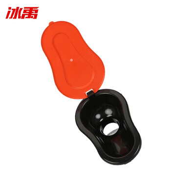 冰禹 BYyl-04 装修用临时马桶 一次性塑料蹲便器 一次性马桶 黑底带盖（颜色随机）
