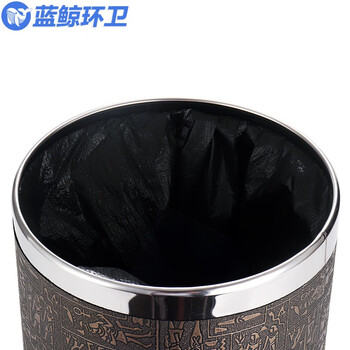 蓝鲸环卫 10L单层烤漆 垃圾桶定制logo酒店专用10升塑料阻燃8升方形纸篓LJHW912