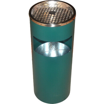 南 GPX-12B 丽格王 南方座地烟灰桶 垃圾桶公用不锈钢垃圾箱果皮桶 墨绿色 内桶容量12升