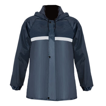 稳斯坦 分体巡逻雨衣雨裤套装 XXL/180黑色带帽檐 值勤 WST531(可定制)