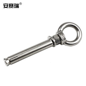 安赛瑞 不锈钢膨胀吊环 304不锈钢带圈膨胀螺栓螺丝 带环膨胀螺丝 M8×100mm（5个装）22880