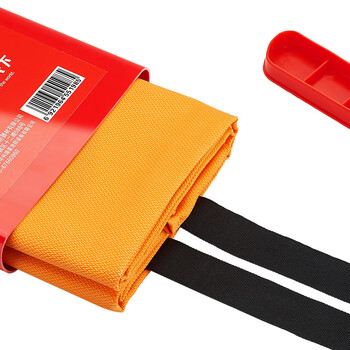 火焰战士 硅胶灭火毯灭火器配套灭火毯 家庭厨房工厂用灭火毯防火救生毯逃生毯 1.5x1.5M