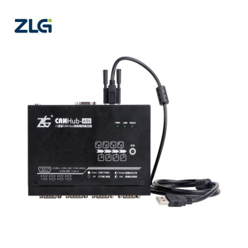 ZLG致远电子 工业级高性能CAN隔离网关网桥中继器集线器 CANhub-AS8（黑色）